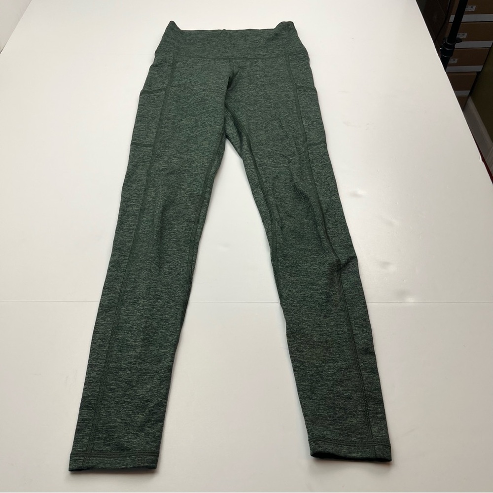 Aerie Green High-Waisted‎ Leggings Womens Size Small Athletic Athleisure Stretch